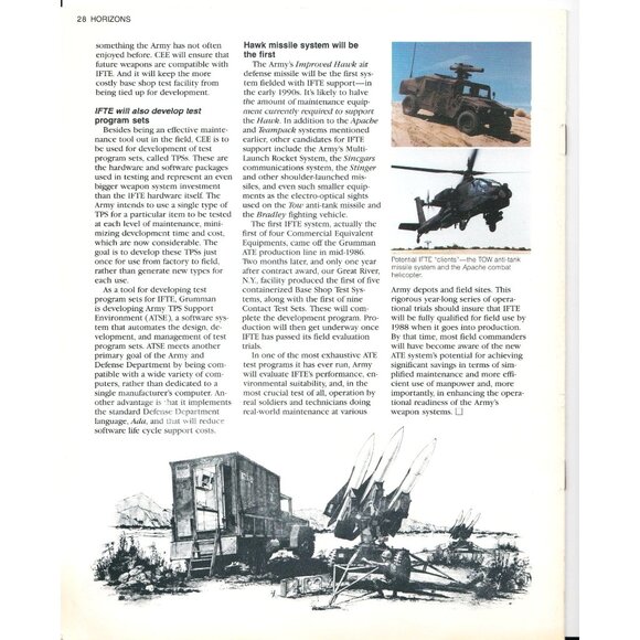 Horizon Magazine (Coverless, c.1989) 28pp Military Tech Radar USPS LLV Photos - Picture 7 of 7